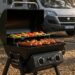 a grill with food on it